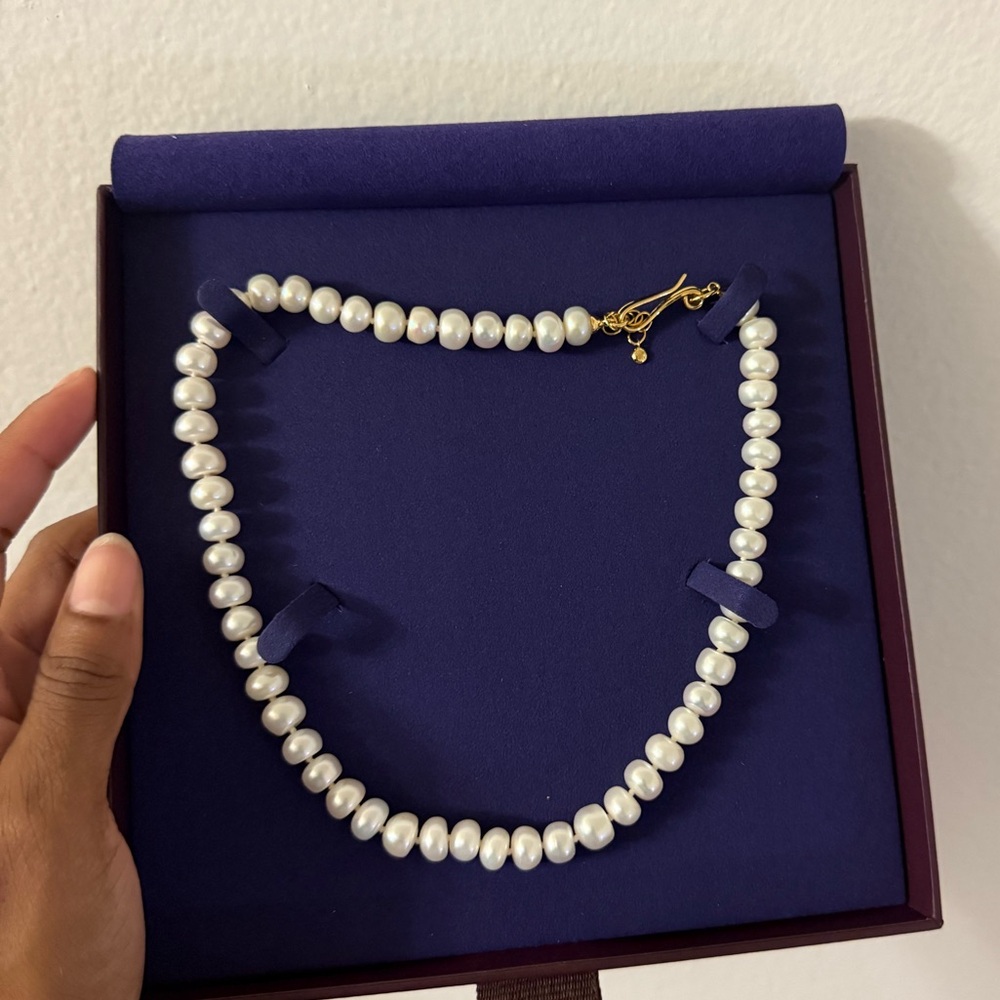 Monica Vinader Nomade Pearl Bold Necklace